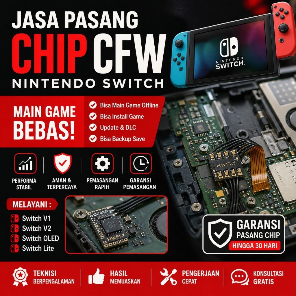 jasa pasang chip nintendo switch cfw