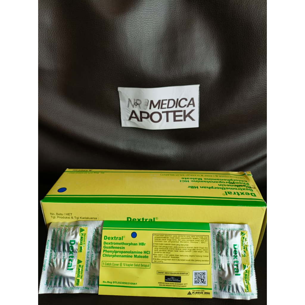 Dextral Kaplet / obat batuk dan pilek (1 stirip 10 kaplet salut selaput)