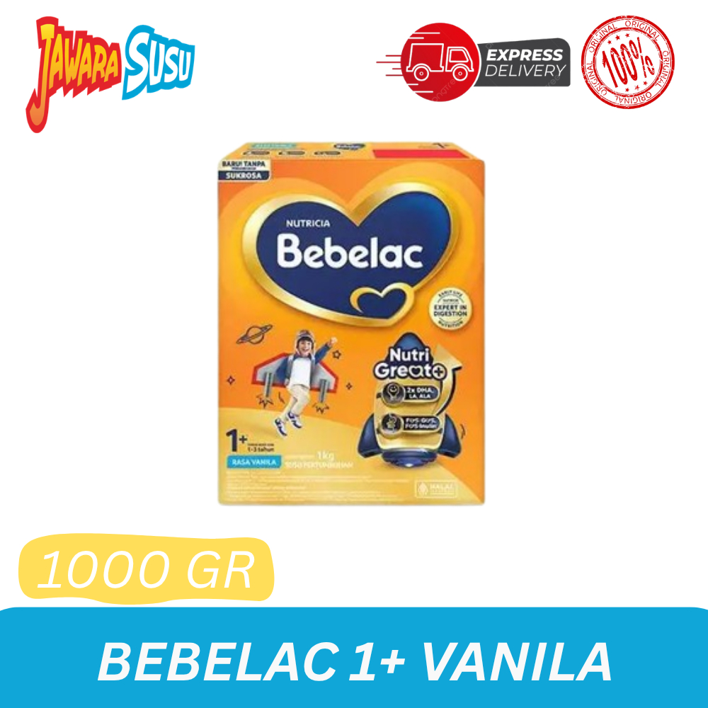 Bebelac 1+ (1-3 Tahun) Vanila 1000 gr Susu Pertumbuhan