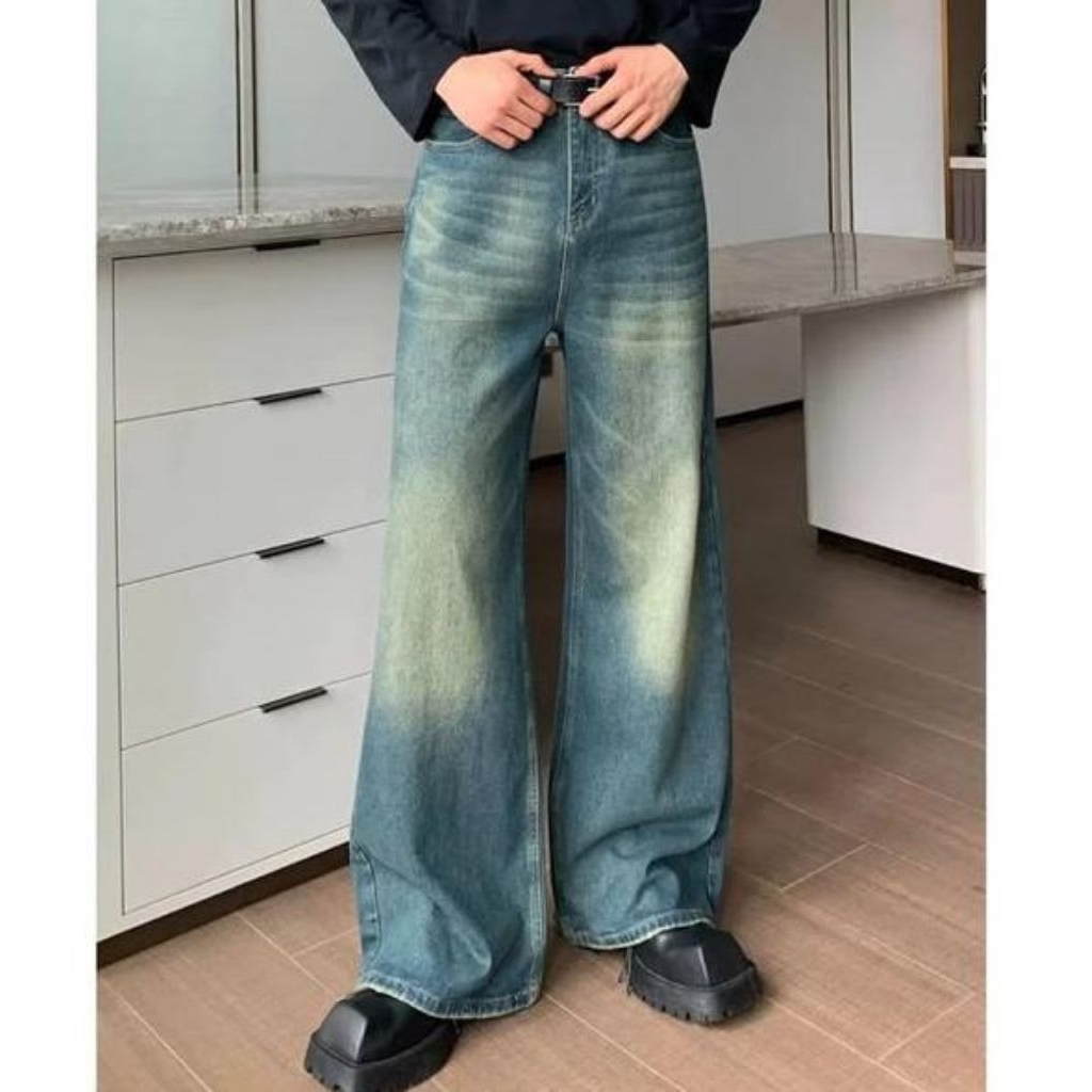 Denvault Celana Gombrong Baggy Pants Jeans Skena Outfit