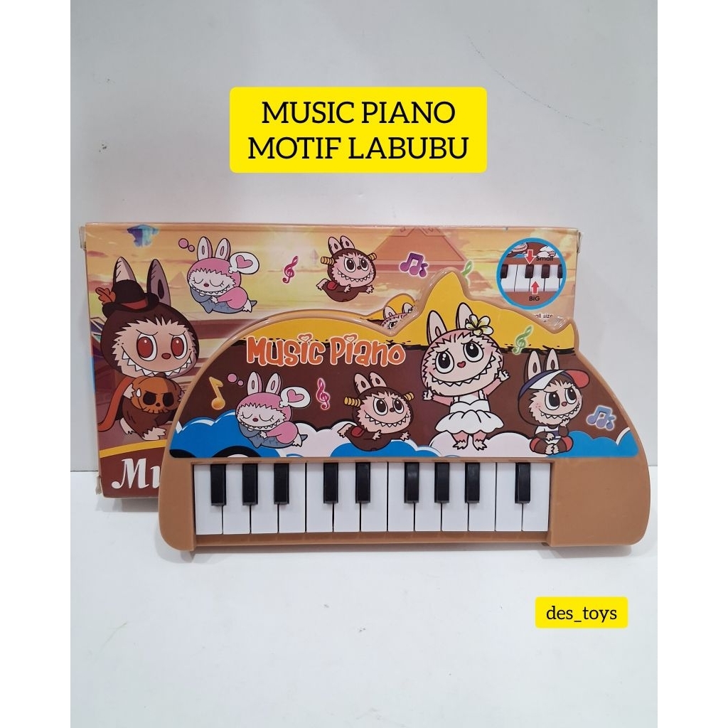 MAINAN ANAK MUSIC PIANO MOTIF LABUBU / PIANO ORGAN MINI LUCU