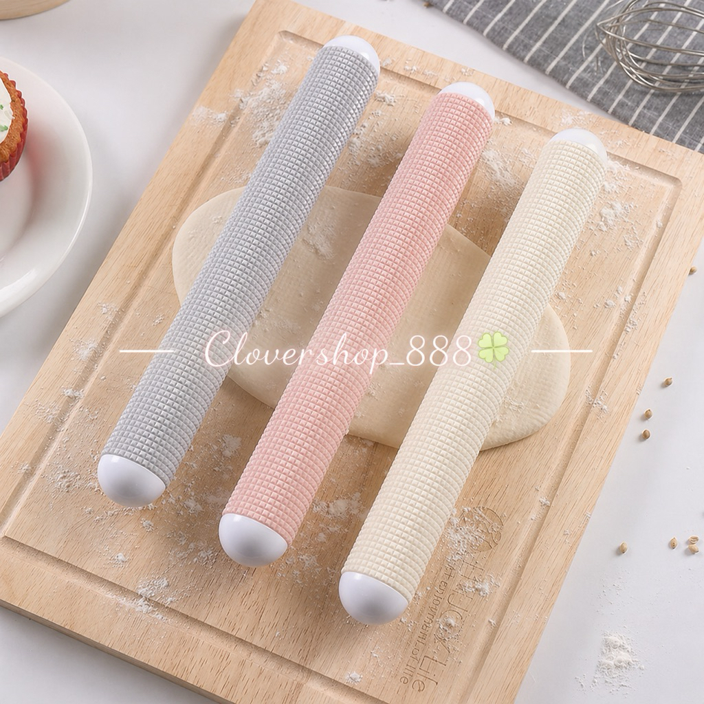 Rolling Pin Jepang / Rolling Pin Warna / Rolling Pin Gerigi 27cm