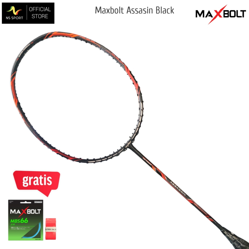 Maxbolt Raket Badminton Assasin Black