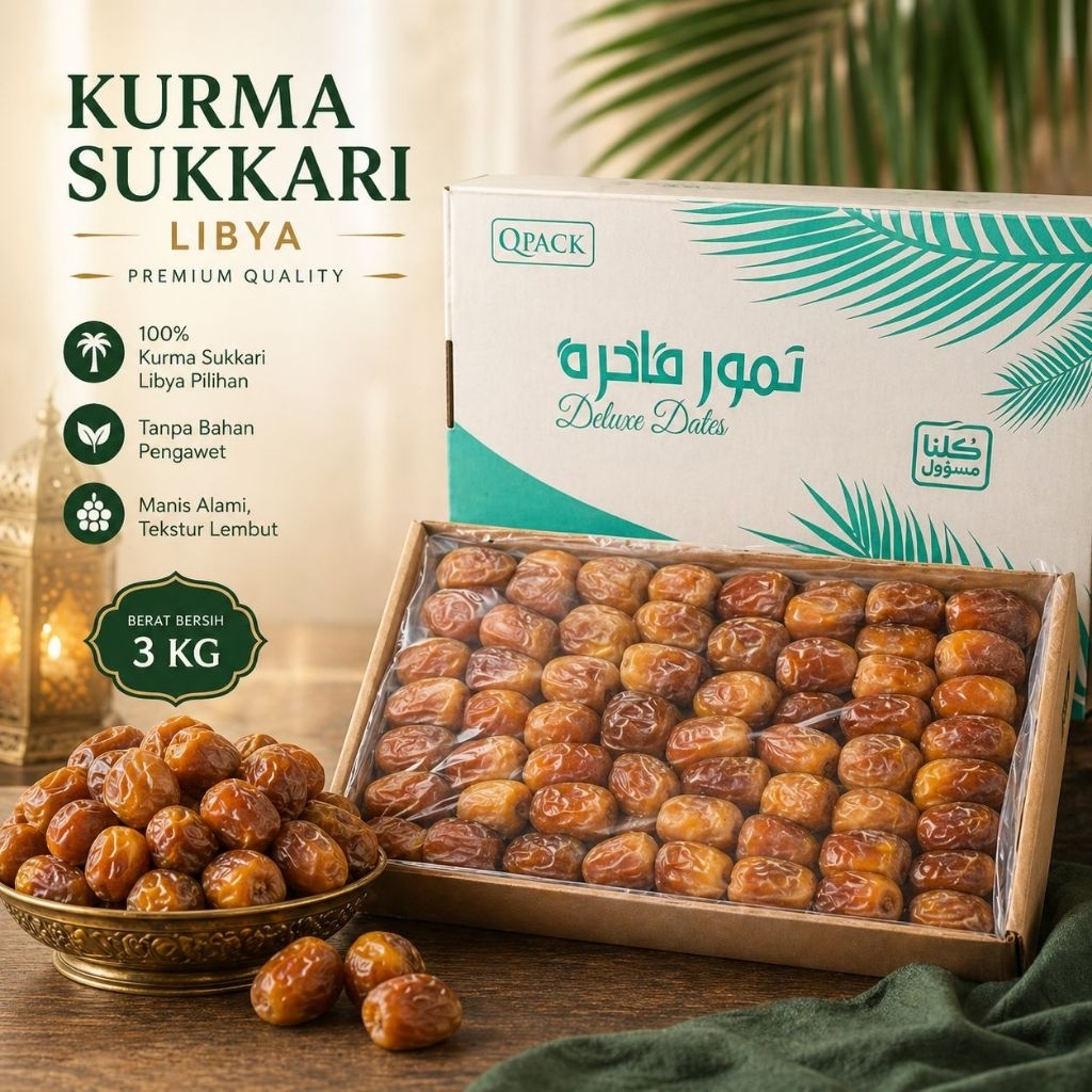 Kurma Sukkari Libya 3 Kg/Kurma Sukkari Shoidi