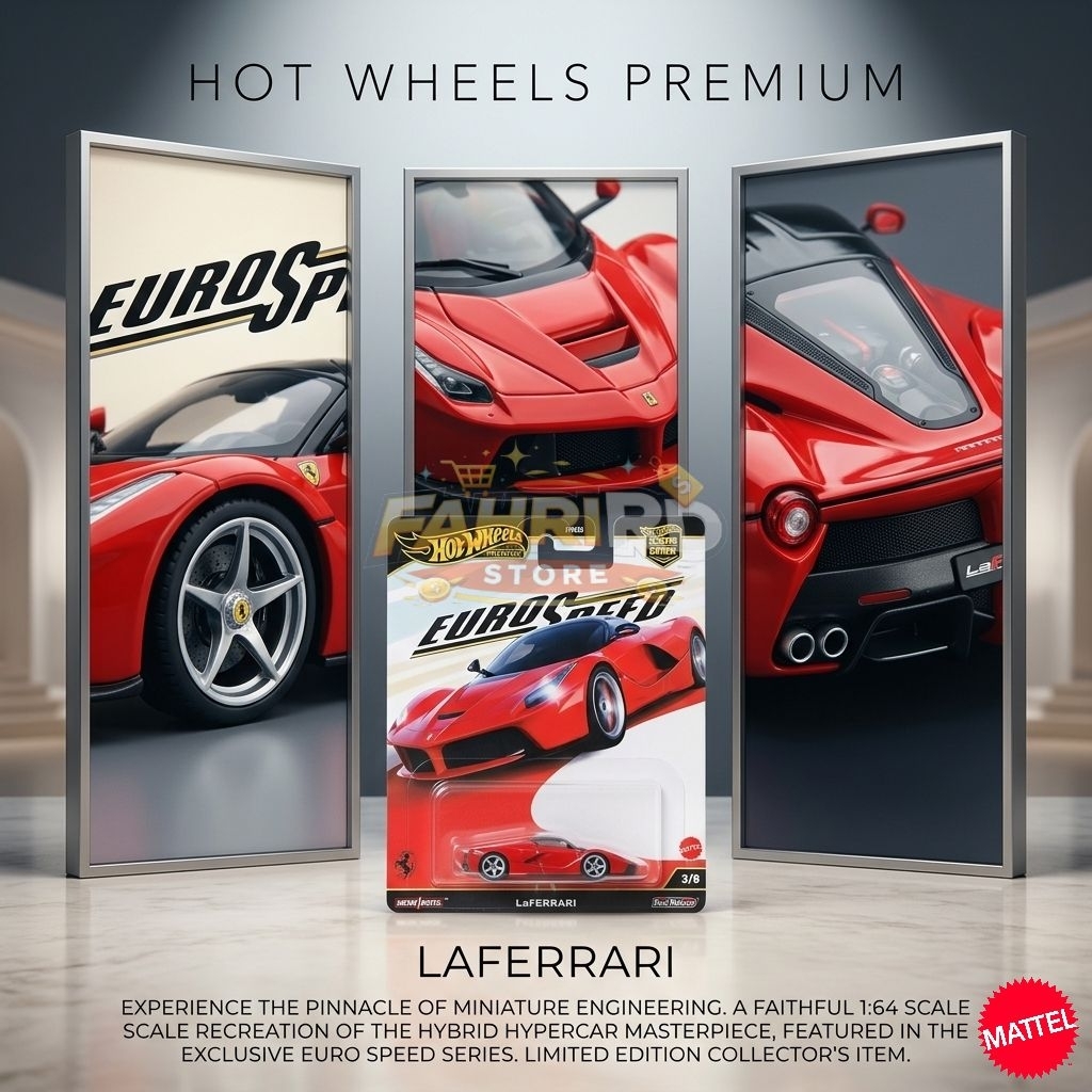 Hot Wheels Premium FERRARI LAFERRARI Euro Speed
