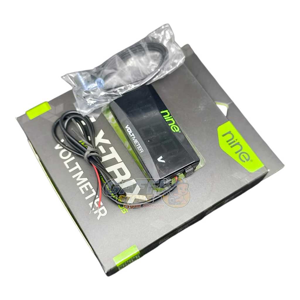 NINE LX-TRIX VOLTMETER VOLT METER - Warna Merah Waterproof