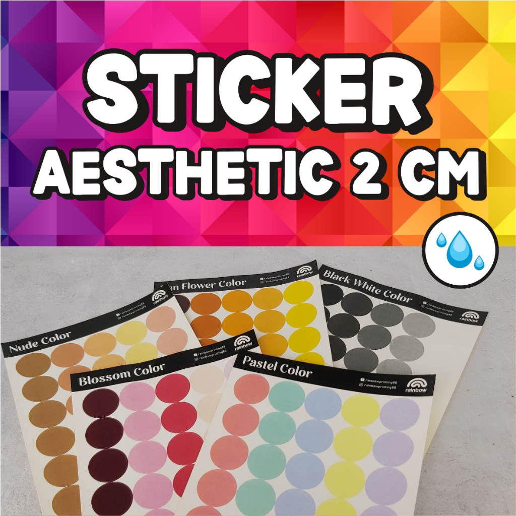 STICKER BULAT/DOT ROUND/ STICKER DECO AESTHETIC 2 CM