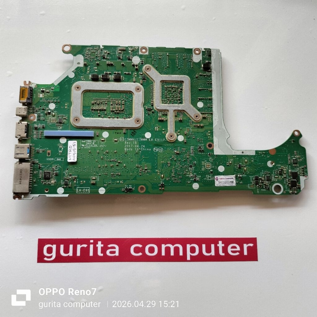 motherboard mati laptop Acer nitro AN515-51core i5 gen 7