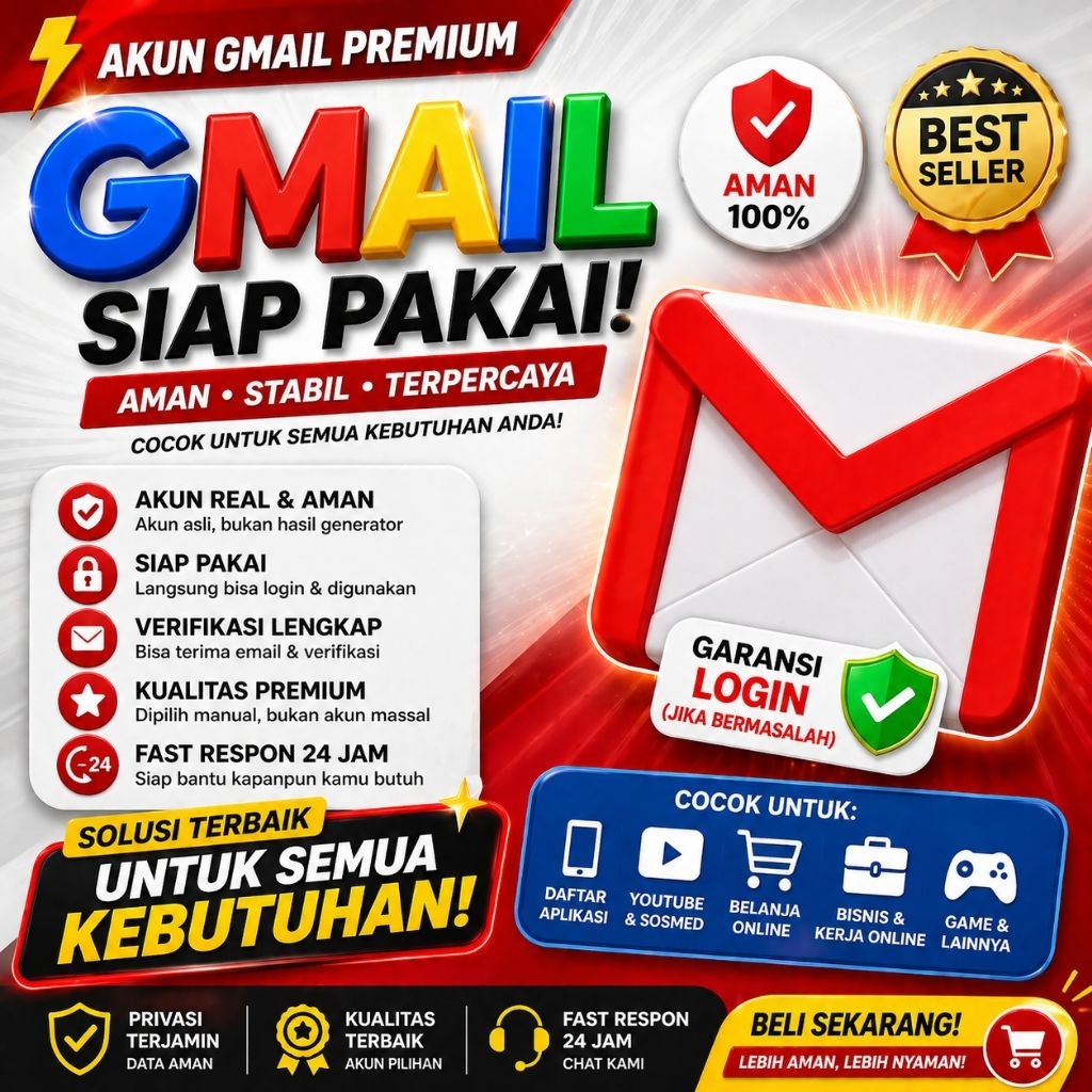 Jual Gmail Permanen Kilat