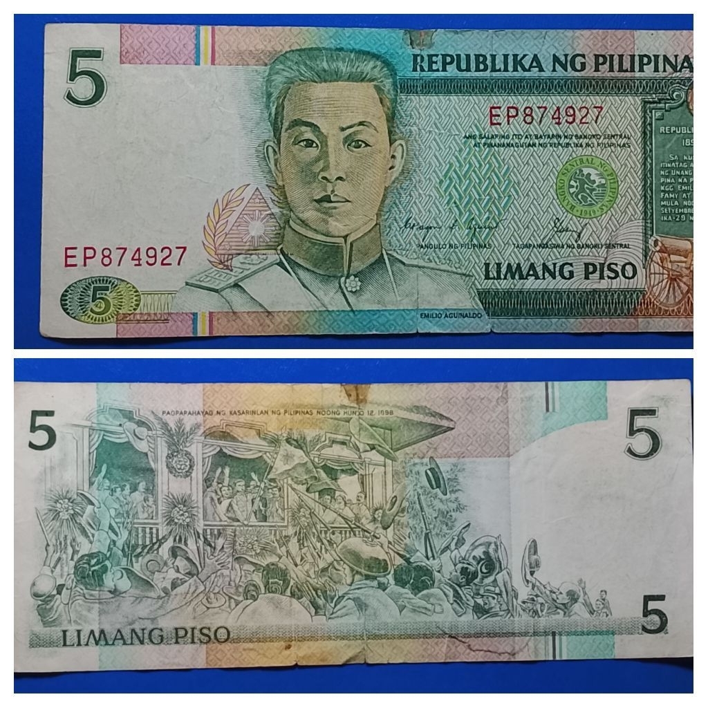 uang asing Philipina 5 piso p3323