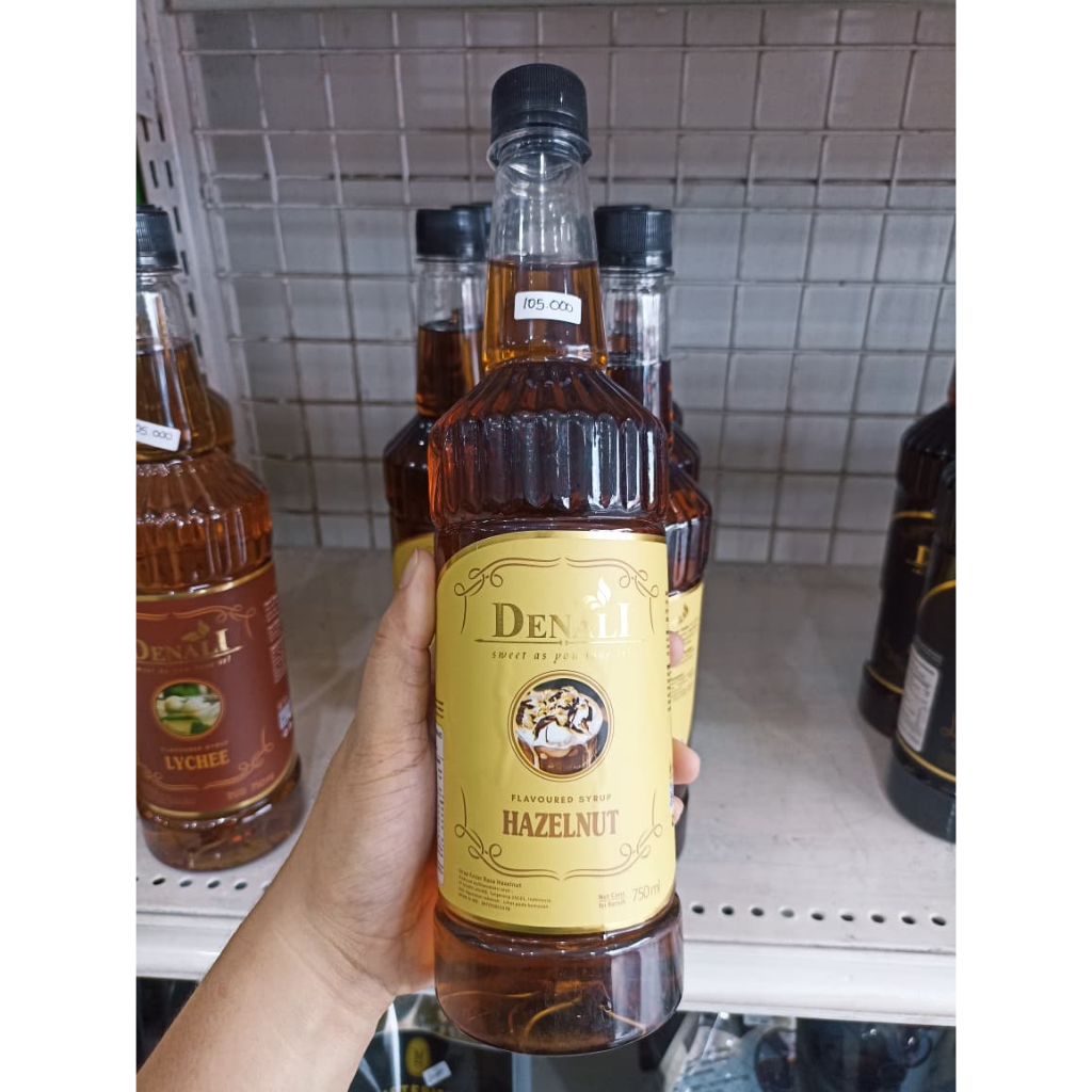 DENALI SYRUP HAZELNUT 750 ML/DENALI RASA HAZELNUT PREMIUM/SYRUP RASA HAZELNUT/HALAL/BPOM