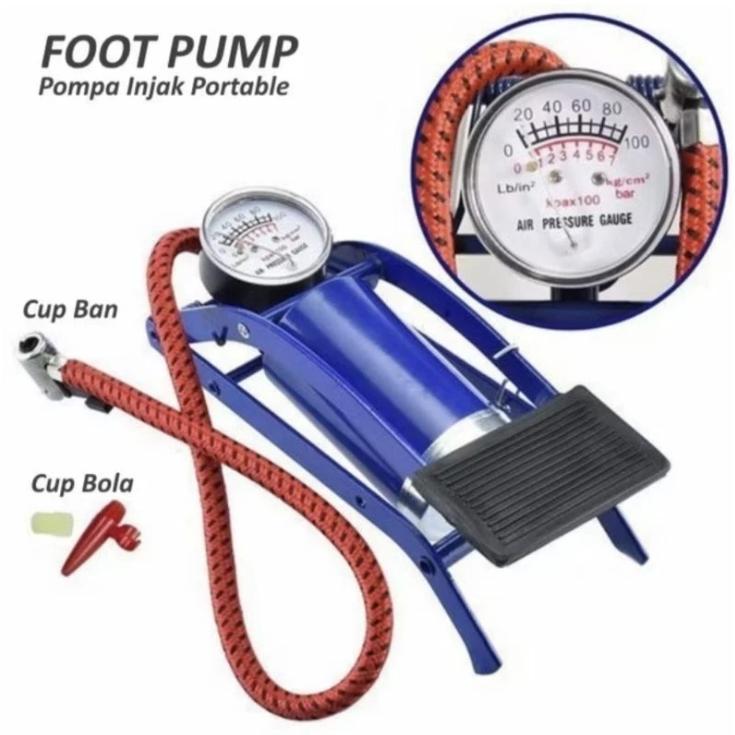 Pompa Injak Ban Motor Pompa Sepeda Pompa Angin Pompa Sepeda Portable Pompa Motor Pompa Ban Portable