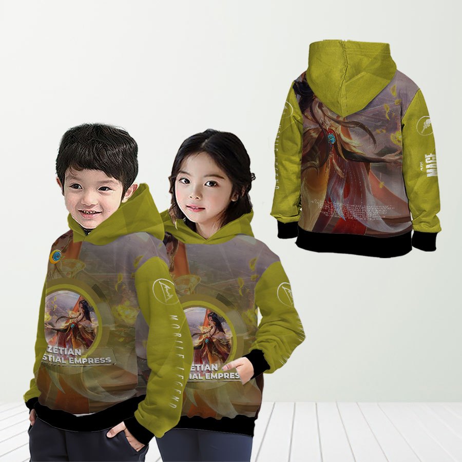 Jaket Hoodie Zipper Anak Hero Zetian Mage Mobile Legend ML Custom Full Print