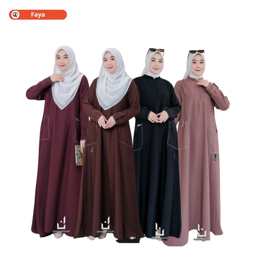 annasihah - FAYA ABAYA dress dewasa bahan yoris ori