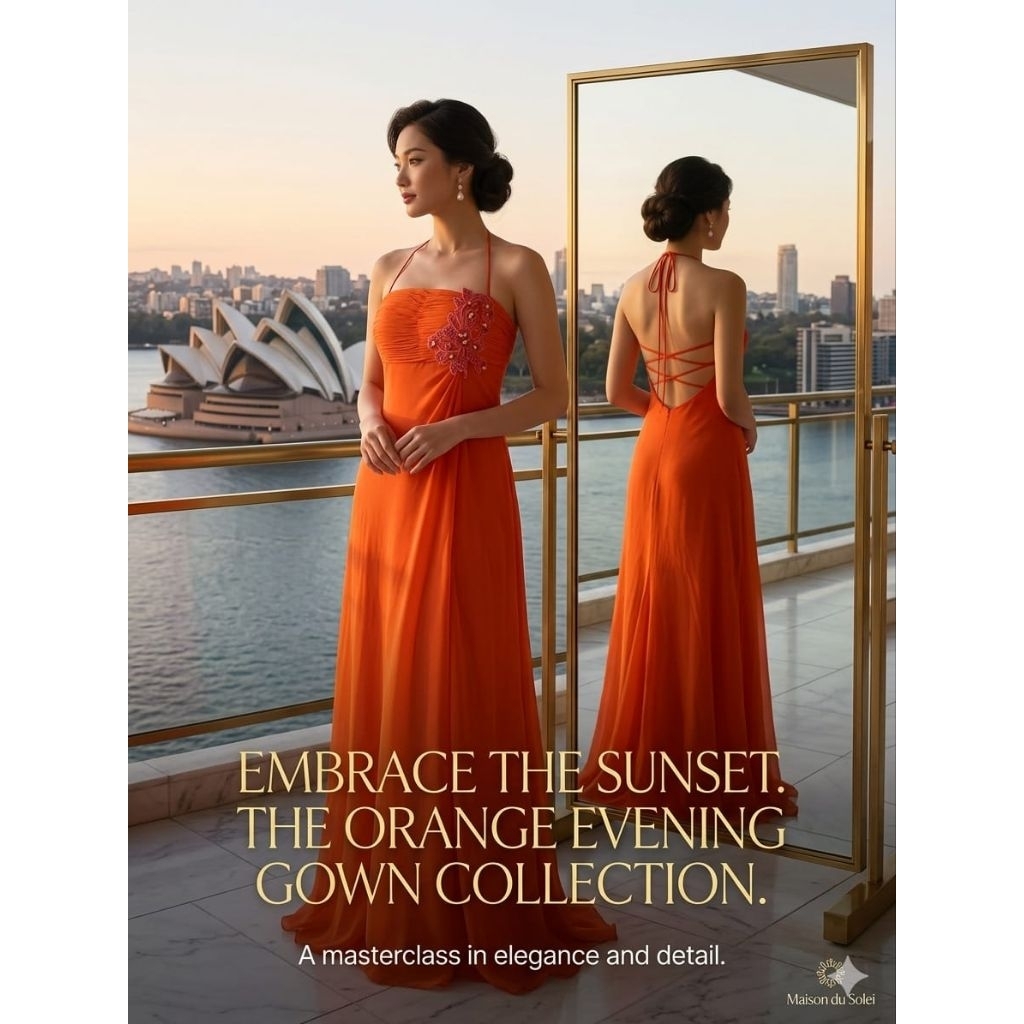 Dress Sunset Evening Gown Dress Promp