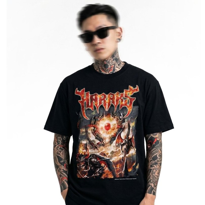 Tshirt Haraks - Dominasi Iblis Katun M-XXL Metalgear Music