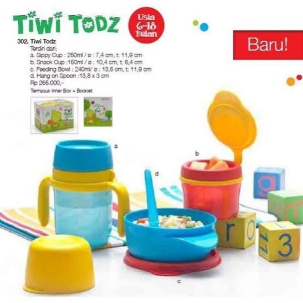 Tupperware Tiwi Todz Original – Set Makan Anak Premium BPA Free
