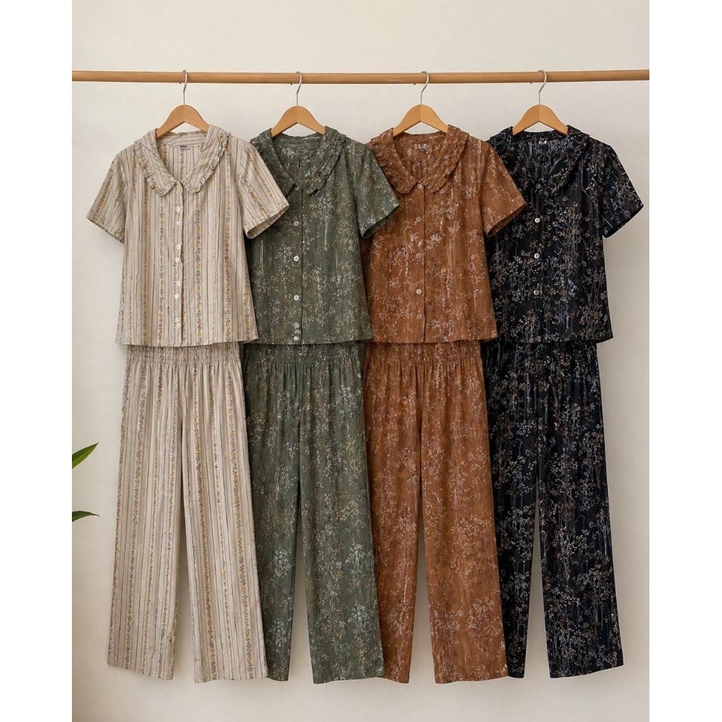 PAKET KOMBO HEMAT WARNA RANDOM 3 PCS CP RAYON SIE LIE | BAJU TIDUR | PIYAMA | COD