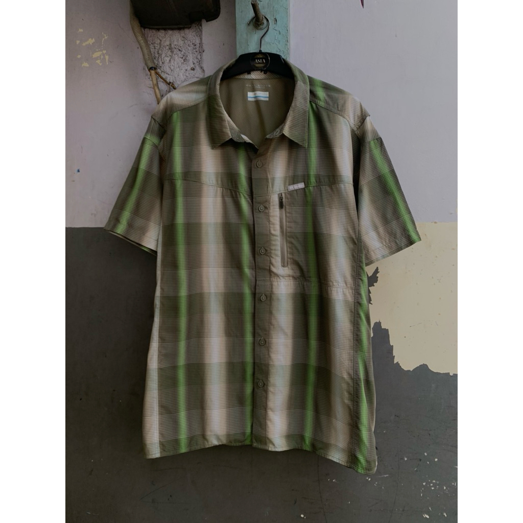 kemeja pria Columbia lengan panjang preloved size 3XL