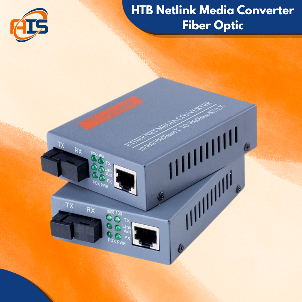 HTB Gigabit HTB-GS-03 NETLINK Media Converter Fiber Optic Gigabit Netlink 1000Mbps