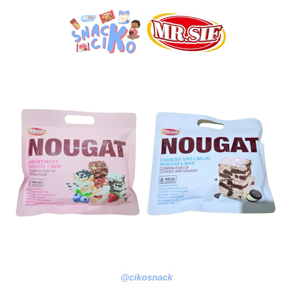 [READY] Mr Siff Nougat Crisp Snack Viral Isi Banyak 200gr | Snack Impor China