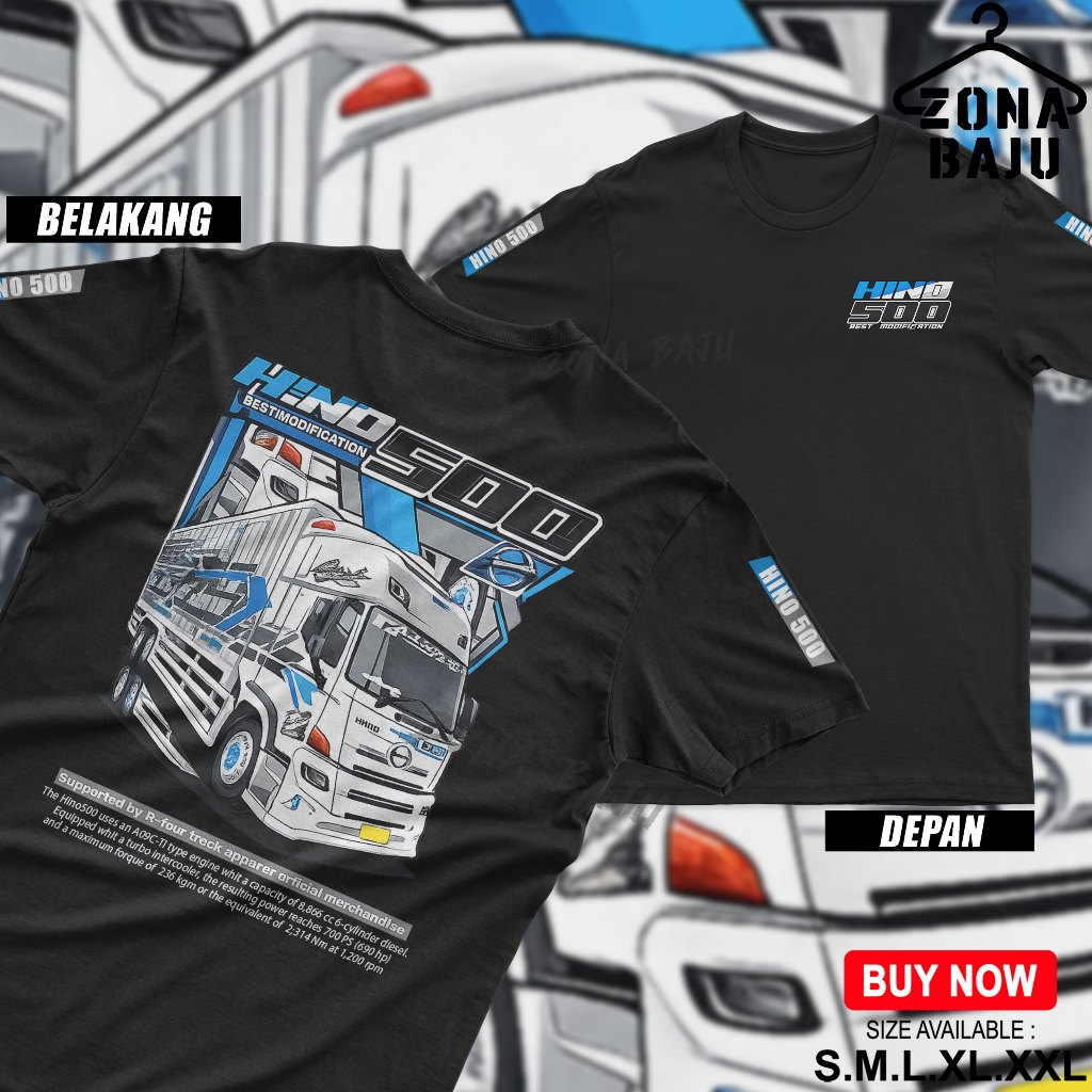 RFR069 - kaos truk hino 500/kaos truk terlaris/kaos truk terbaru