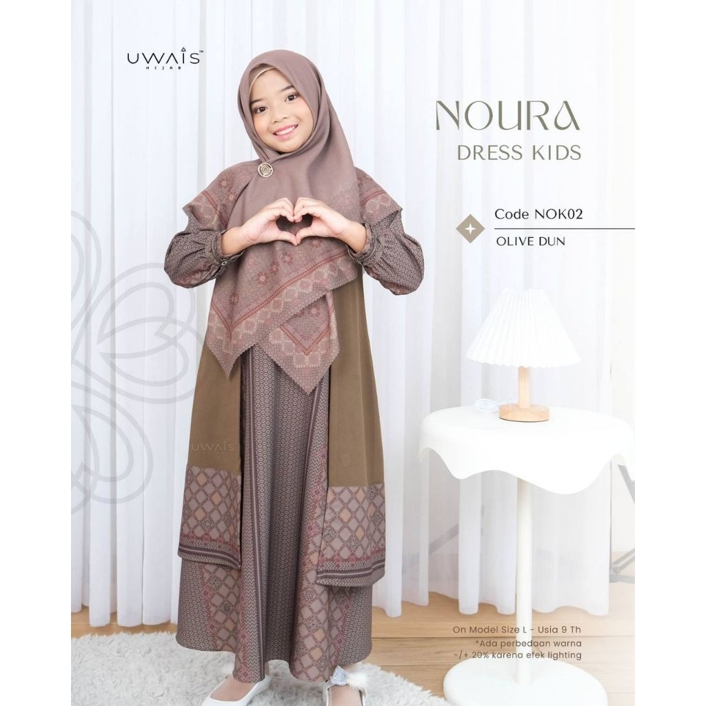 Gamis NOURA DRESS KIDS Uwais Hijab