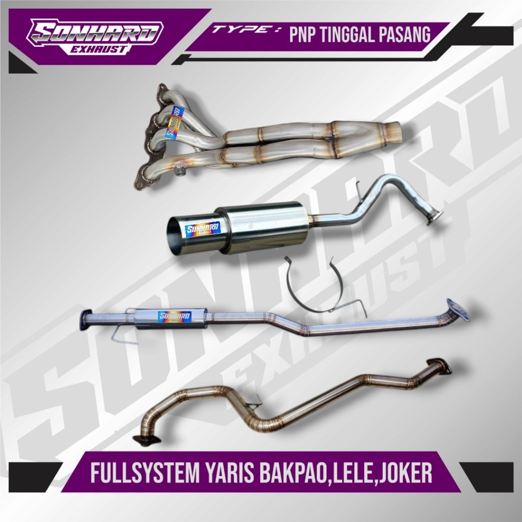 Knalpot Fullset Fullsystem YARIS BAKPAO,LELE,JOKER PNO TINGGAL PASANG Original SONHARD EXHAUST