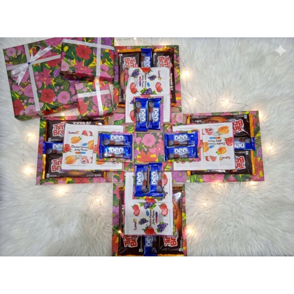 (BOX SAJA) EXPLOSION BOX SNACK KOSONG || EXPLOSION BOX KOTAK UANG TARIK || GIFT BOX