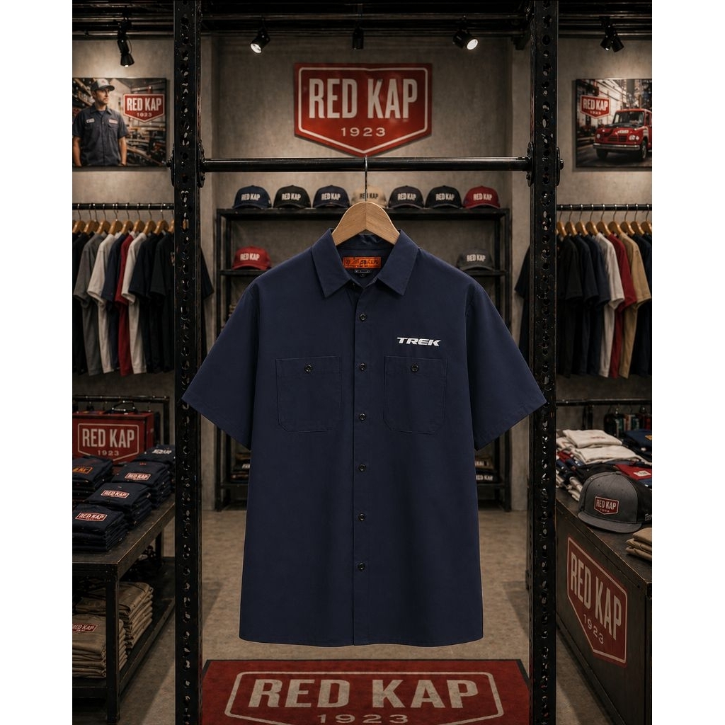 Work Shirt Red Kap Double Pocket Trek Logo Bordir L - XL (77x57)