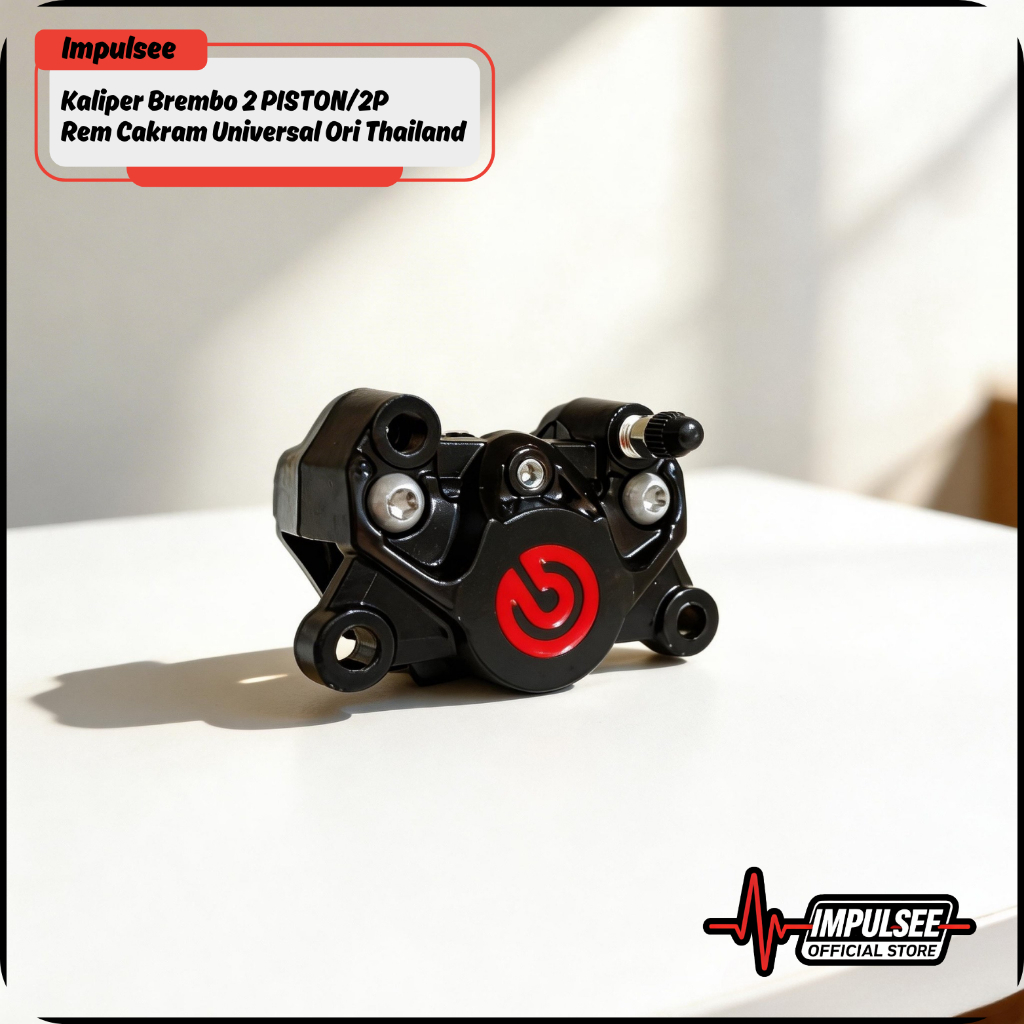 Kaliper Cakram 2P Universal Brembo Big Logo Babet 2 Piston Universal Thailand Grey & Black