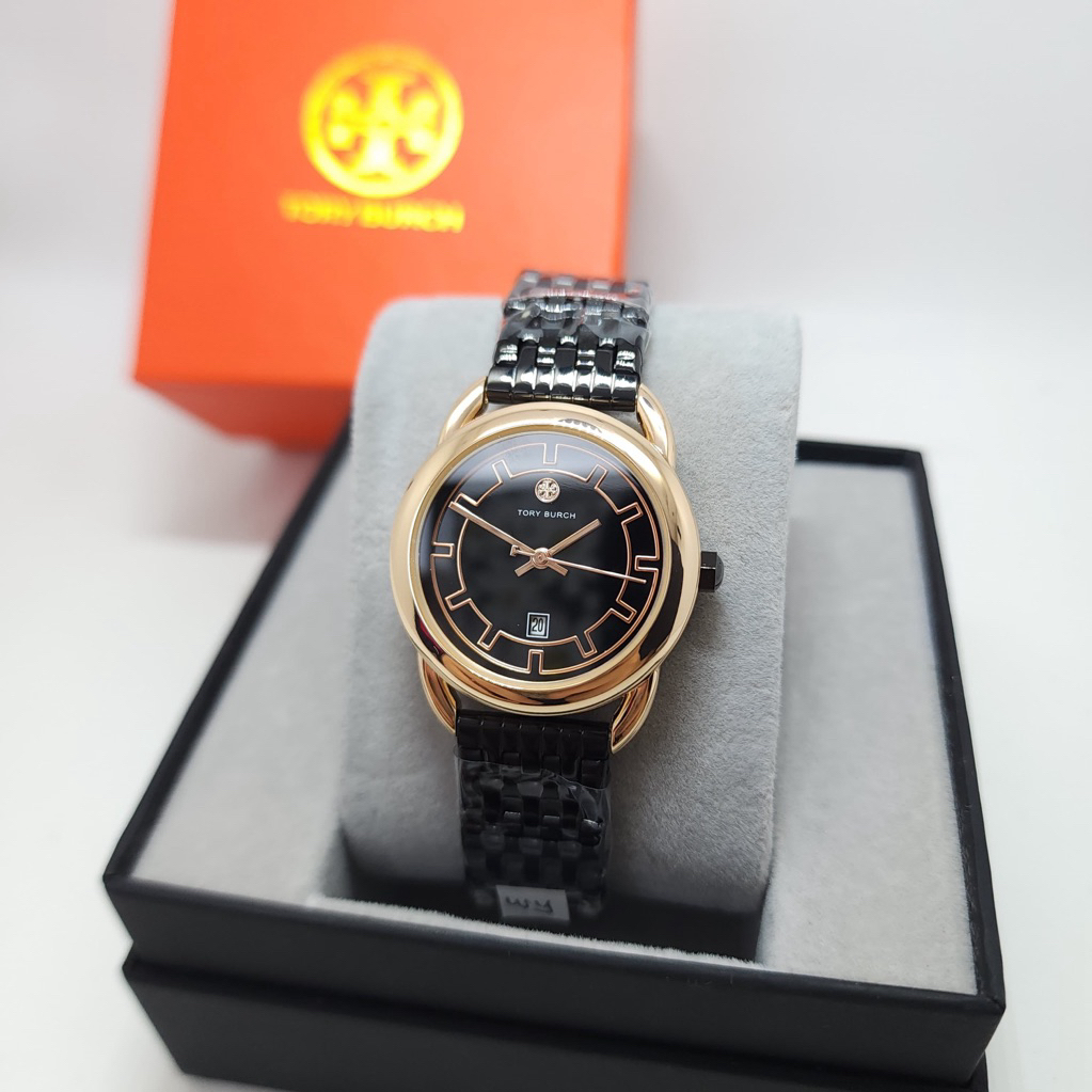 TORY BURCH 7213 32MM FREE BOX ORI JAM TANGAN WANITA RANTAI PREMIUM AAA+