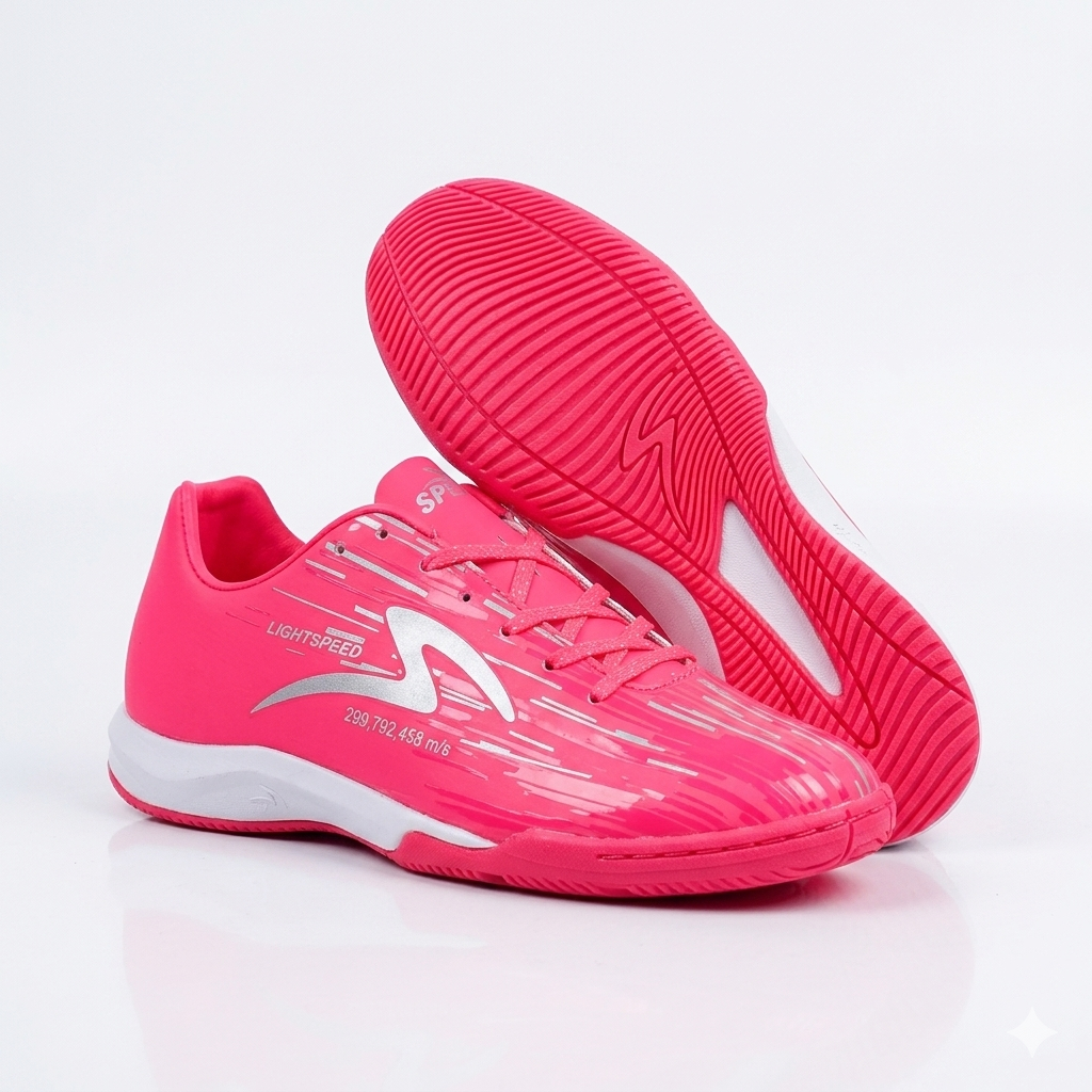 FLASH SALE  SEPATU FUTSAL SPECS LIGHTSPEED REBORN IN -PINK DIVA ORIGINAL / Specs Lightspeed Reborn