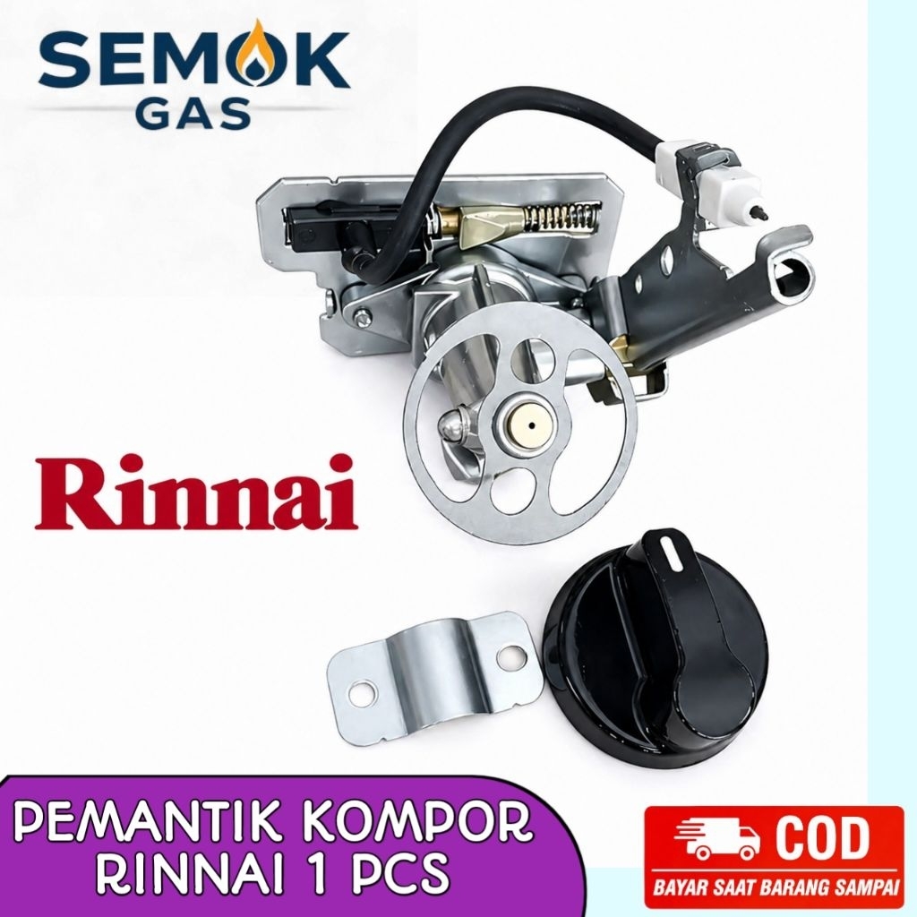 PEMATIK KOMPOR GAS RINNAI (+ Knop)Mesin Kompor Gas Rinnai Buat Satu Tungku Atau Dua Tungku