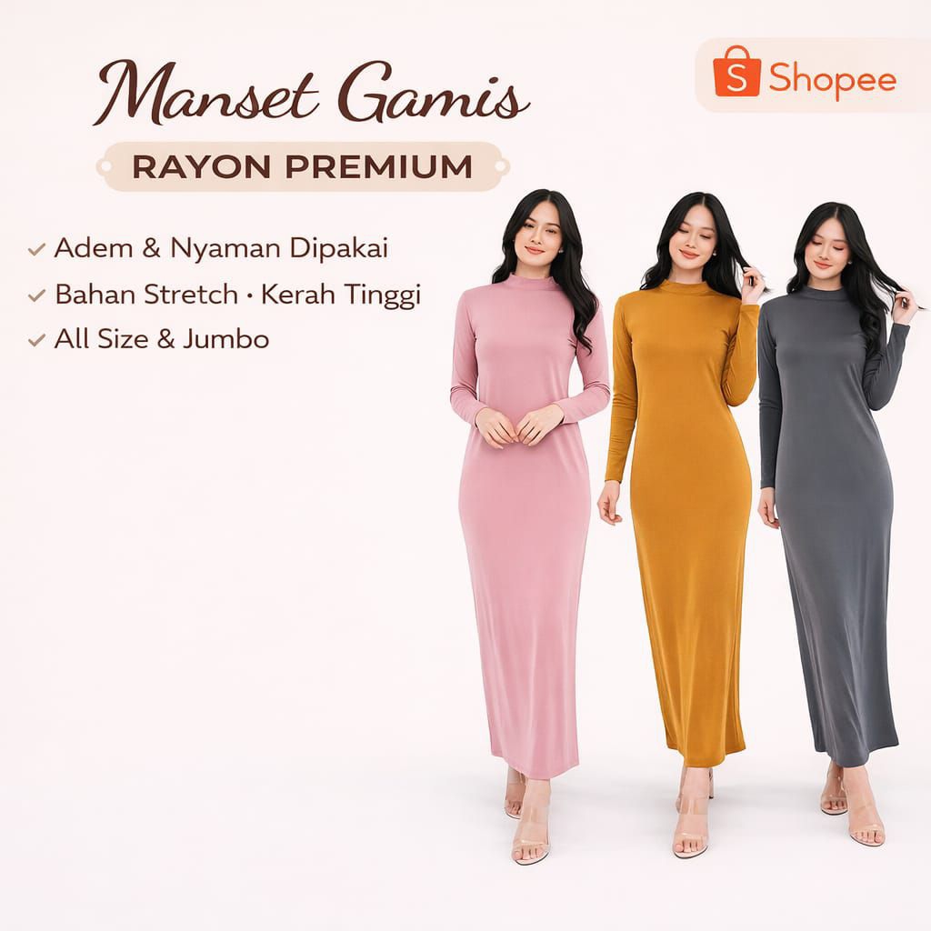 MANSET GAMIS KAOS BAHAN RAYON PREMIUM / MANSET GAMIS WANITA / MANSET GAMIS PREMIUM