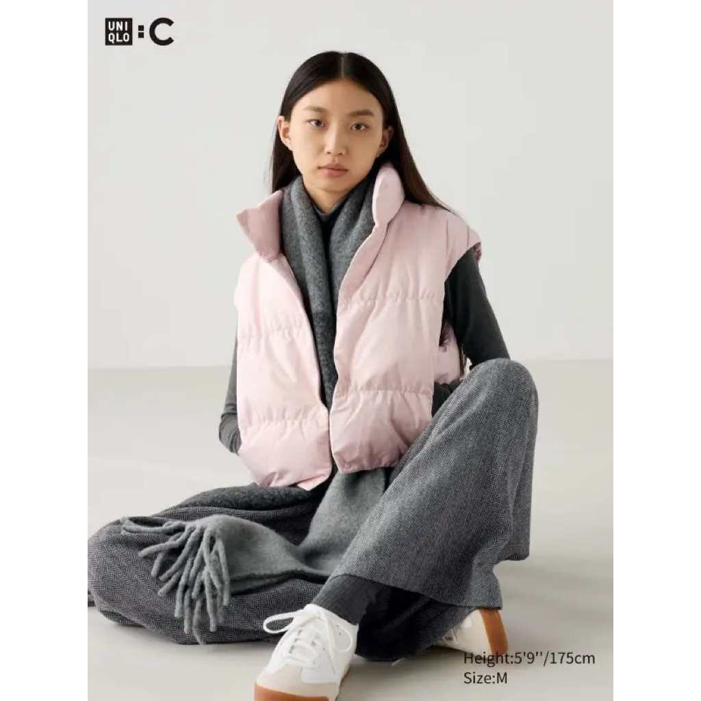 Uniqlo C cropped down vest rompi uniqlo