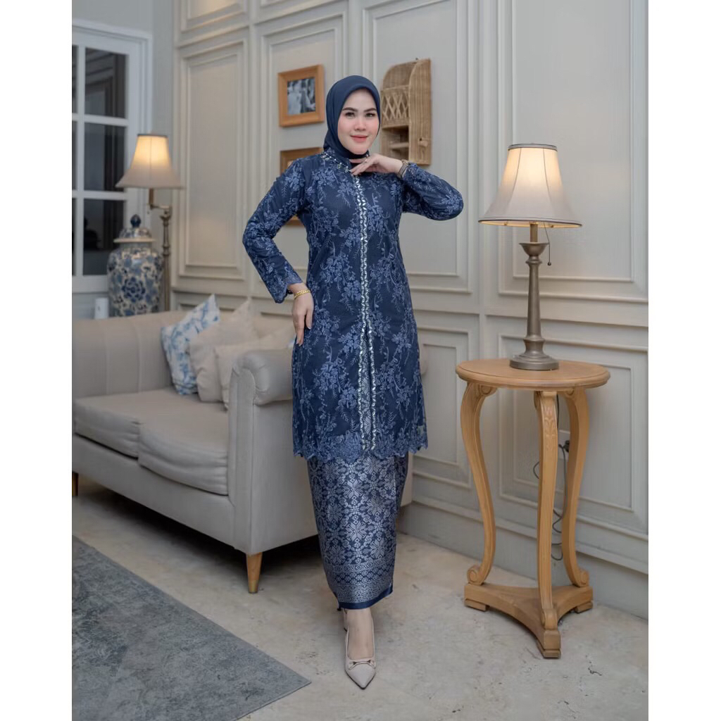 (REALPICT) KEBAYA TUNIK TULLE - KEBAYA MODERN - KEBAYA BROKAT - TUNIK BROKAT - SET KEBAYA TUNIK TULL