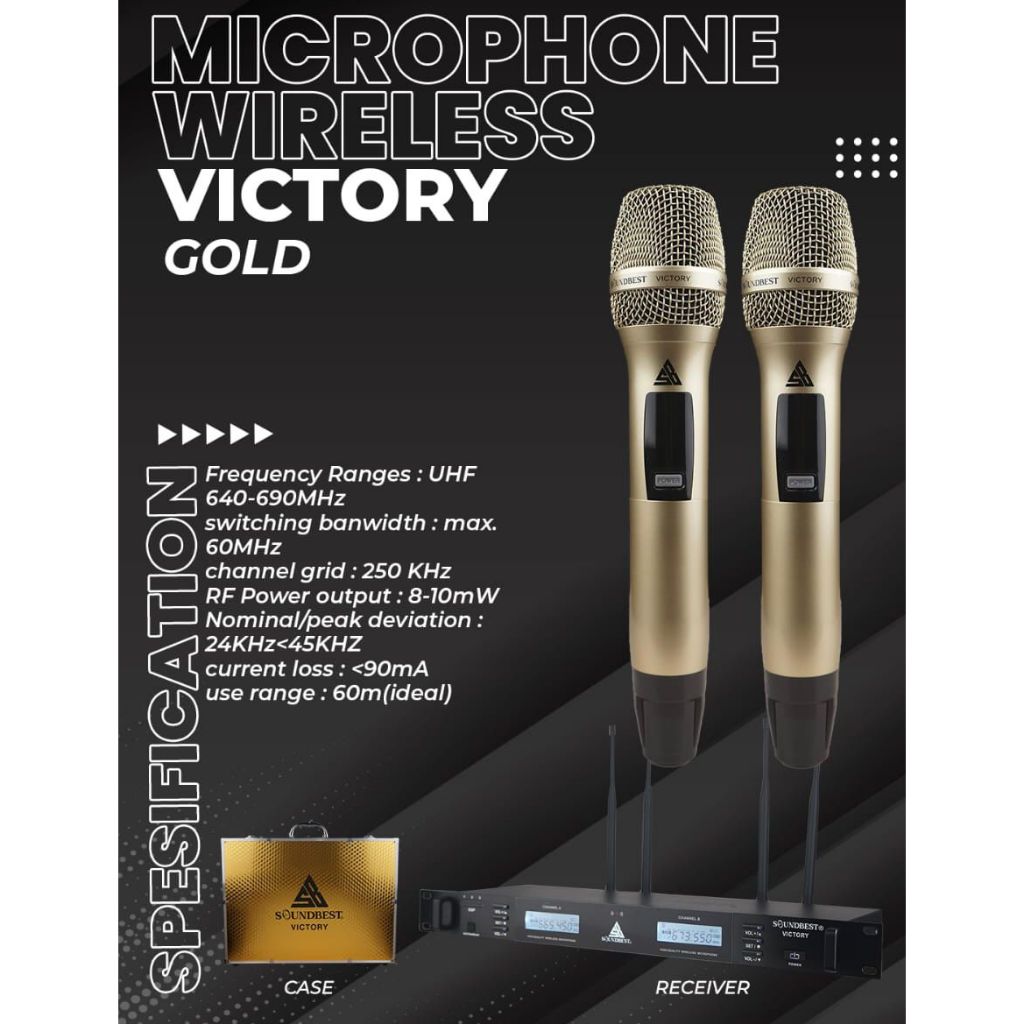 SOUNDBEST MICROPHONE WIRELESS VICTORY UHF (Nirkabel)
