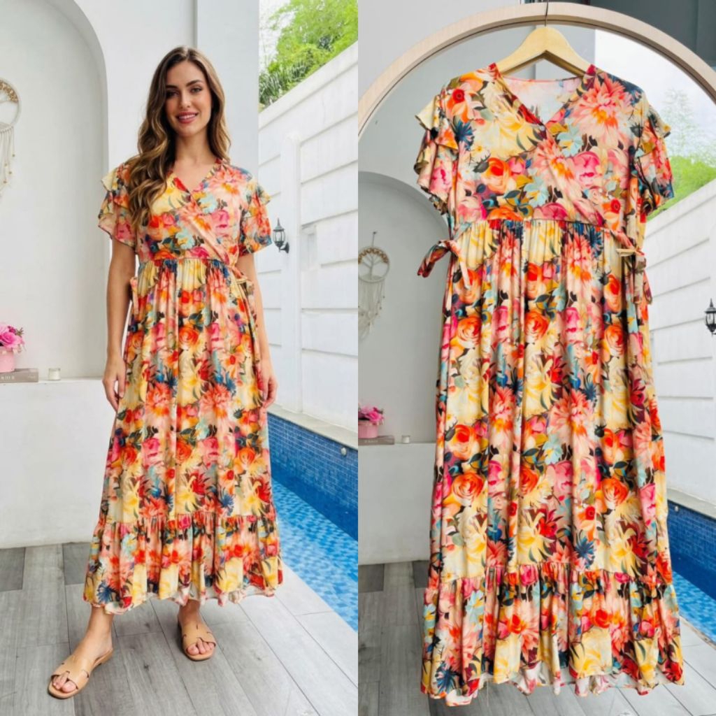 DRESS KIMONI SESIL RAYON VISCOSE | DASTER KATUN RAYON