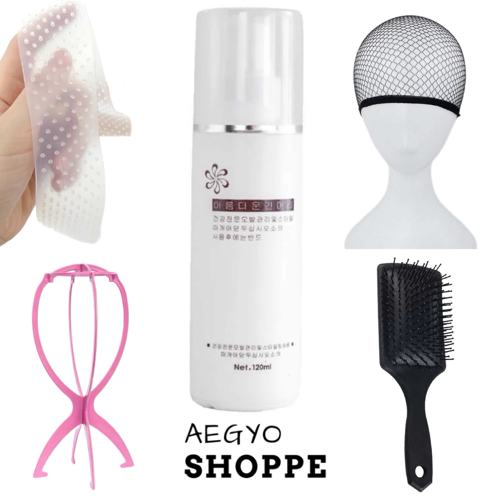 AEGYOSHOPPE - HAIRCLIP WIG CARE (sisir wig/vitamin wig/wig stand/headband/hairnet/lem tape)