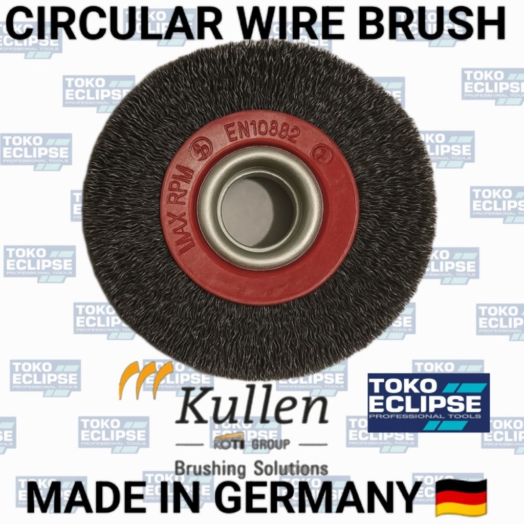 SIKAT KAWAT BULAT KULLEN 12"X30X1" CIRCULAR WIRE BRUSH RB3030 GERMANY