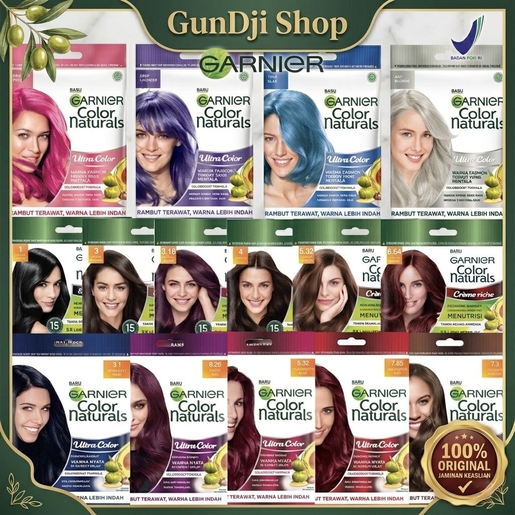 GARNIER SACHET HAIR COLORING PEWARNA RAMBUT CAT RAMBUT PRIA WANITA