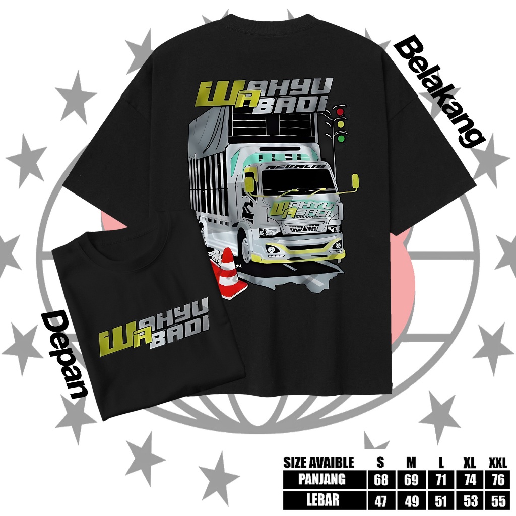 T-shirt Kaos truck wahyu abadi - Kaos Distro WAHYU ABADI Gank racing Desain terbaru_kaos atasan dewa