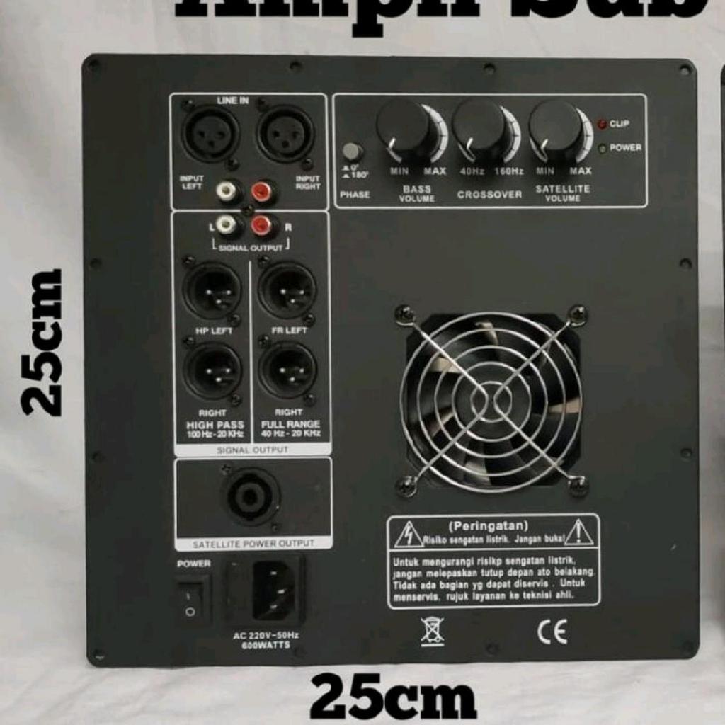 Kit Ampli Kit Amplifier Subwoofer SUB Aktif Maxx 1000 Watt 25x25cm 25x25 cm with FAN dan ada Volume 