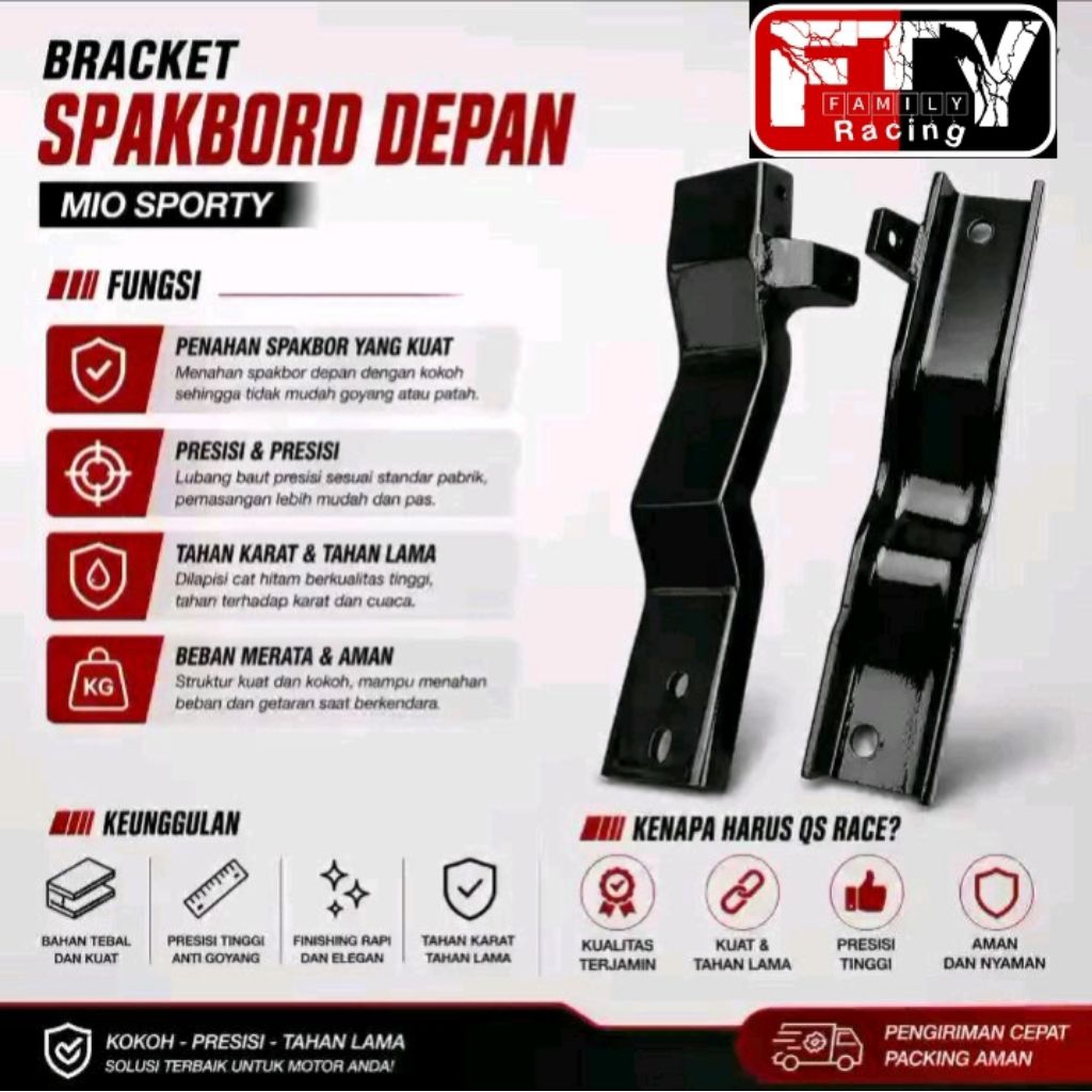 bracket dudukan spakbor depan mio sporty penyangga spakbor depan mio 5TL