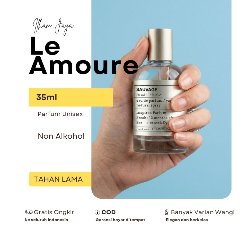 BEST SELLER PARFUM LE AMOR 30ML 50ML - PARFUM WANITA PRIA UNISEX LEAMOR AROMA ZARA GARDENIA BLACK OP
