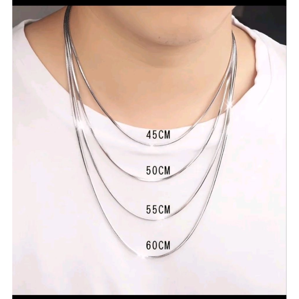 Kalung Wanita Simple Elegan dengan Liontin Rantai Korea