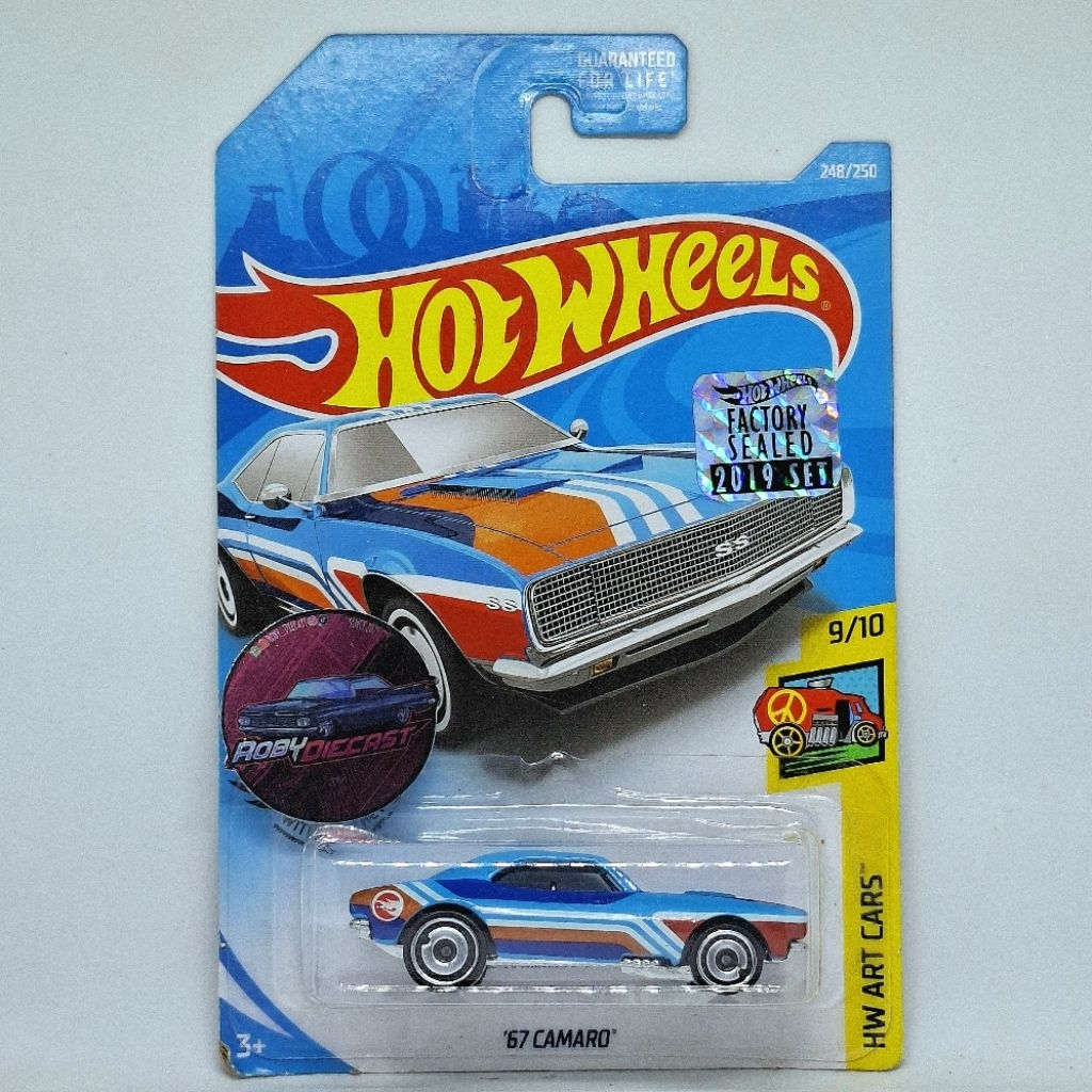 Hot Wheels '67 Camaro Blue Treasure Hunt HW Art Cars