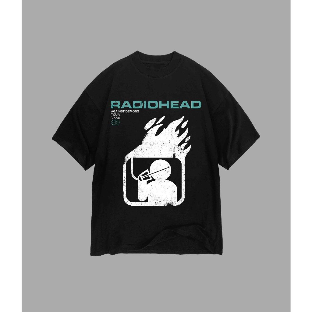 Radiohead - Against Demons Tour 1997-1998 T-shirt | Kaos Band Radiohead - Against Demons Tpur 1997-1