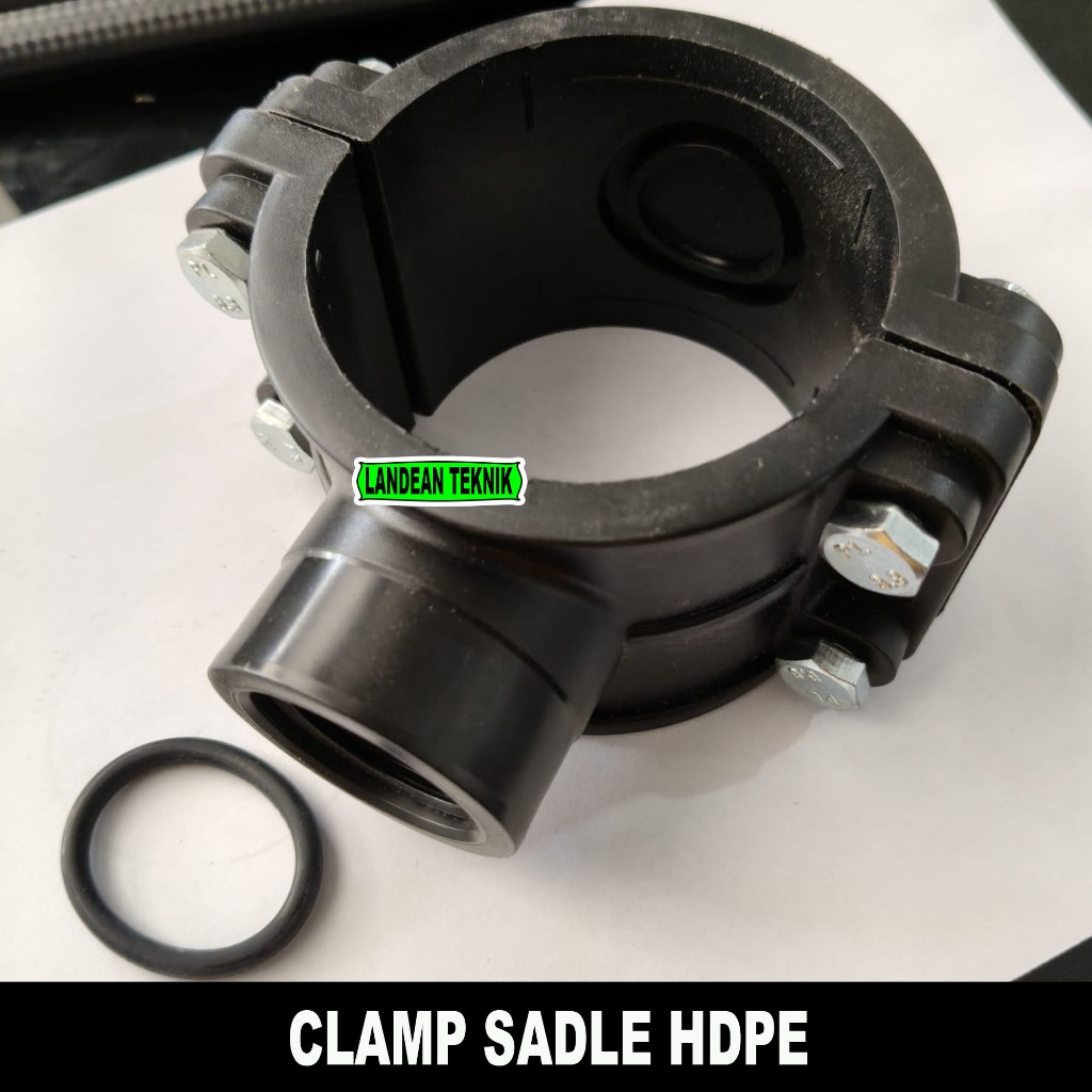 Clamp saddle hdpe 1'' X 1/2'' inch | Saddle Pipa Hdpe 32mm x 20mm Klem Sadel